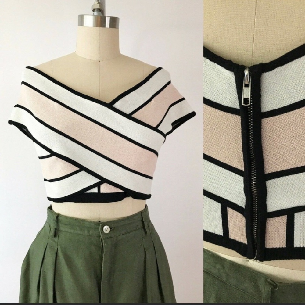 Striped crop top